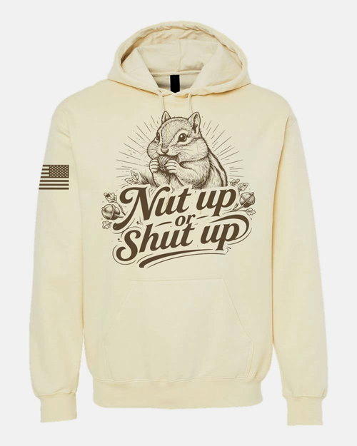Off White Nut Up or Shut Up graphic Hoodie