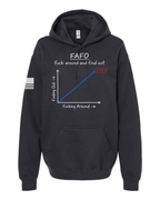 black FAFO graphic hoodie